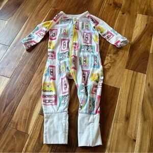Rabbit Skip Road cassette tape one piece pjs. 18-24 months